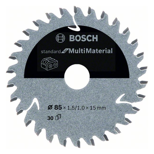 Bild HM-Kreissägeblatt 85x1,5/1x15 30Z Bosch VE à 1 Stück Multi Mat für Akkusägen-0