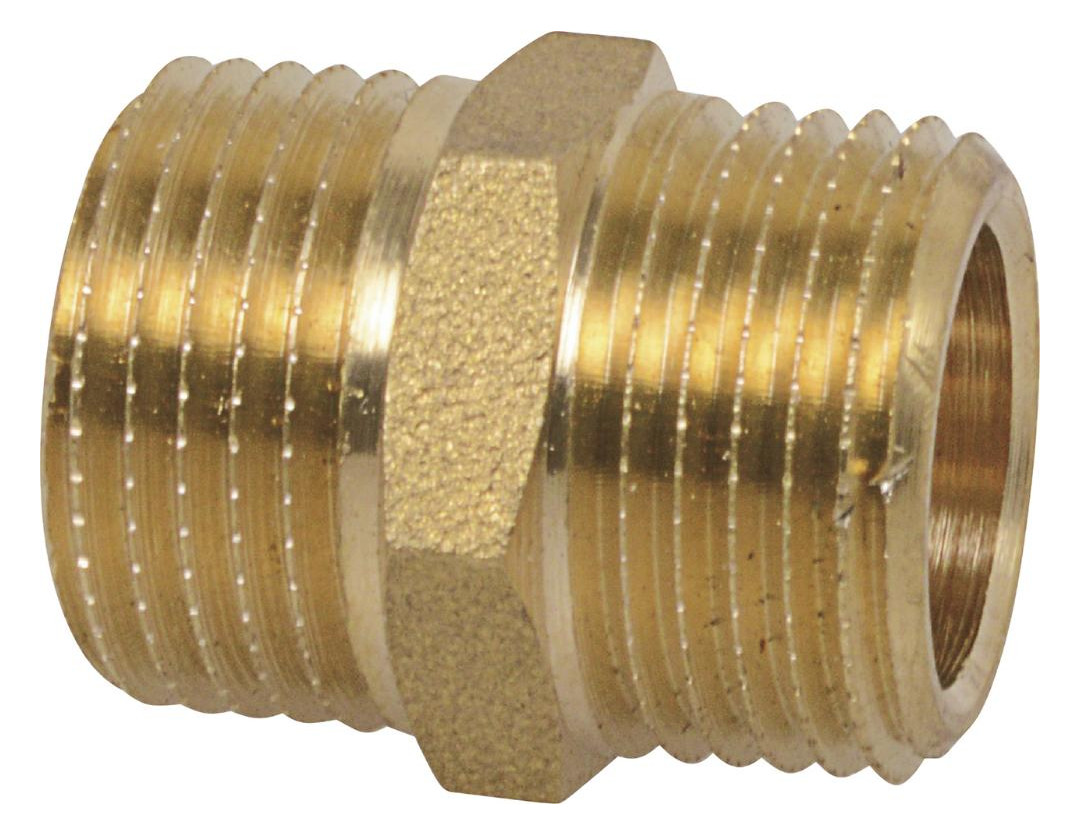 Bild MS Doppelnippel, blank, 3/4""AG - KIRCHHOFF-0