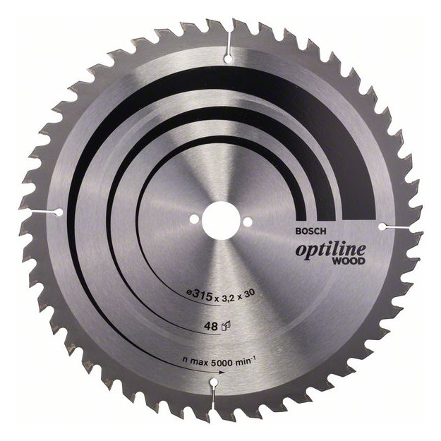Bild HM-Kreissägeblatt 315x3,2/2,2x30 48Z WBosch VE à 1 Stück OptilineWood für Tischsäg-0