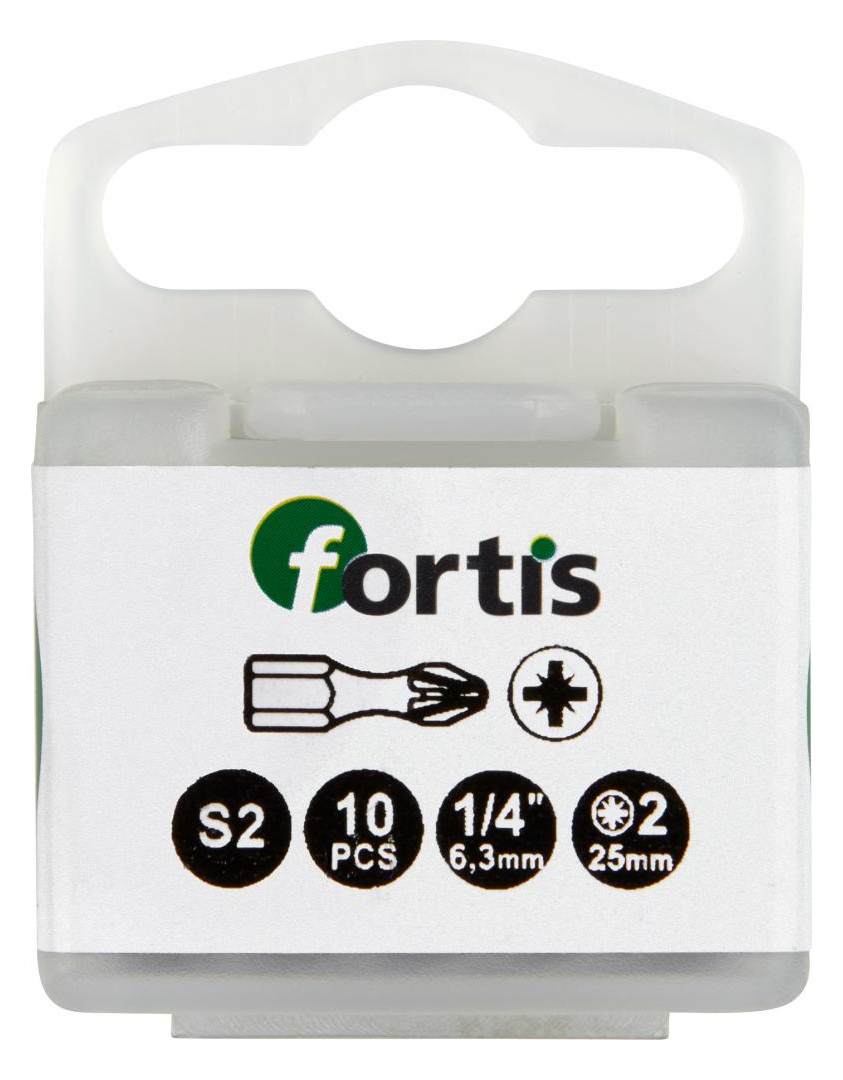 Bild Bit Torsion 1/4"" DIN3126 C6,3 PZ2x25mm 10er Pack FORTIS-0