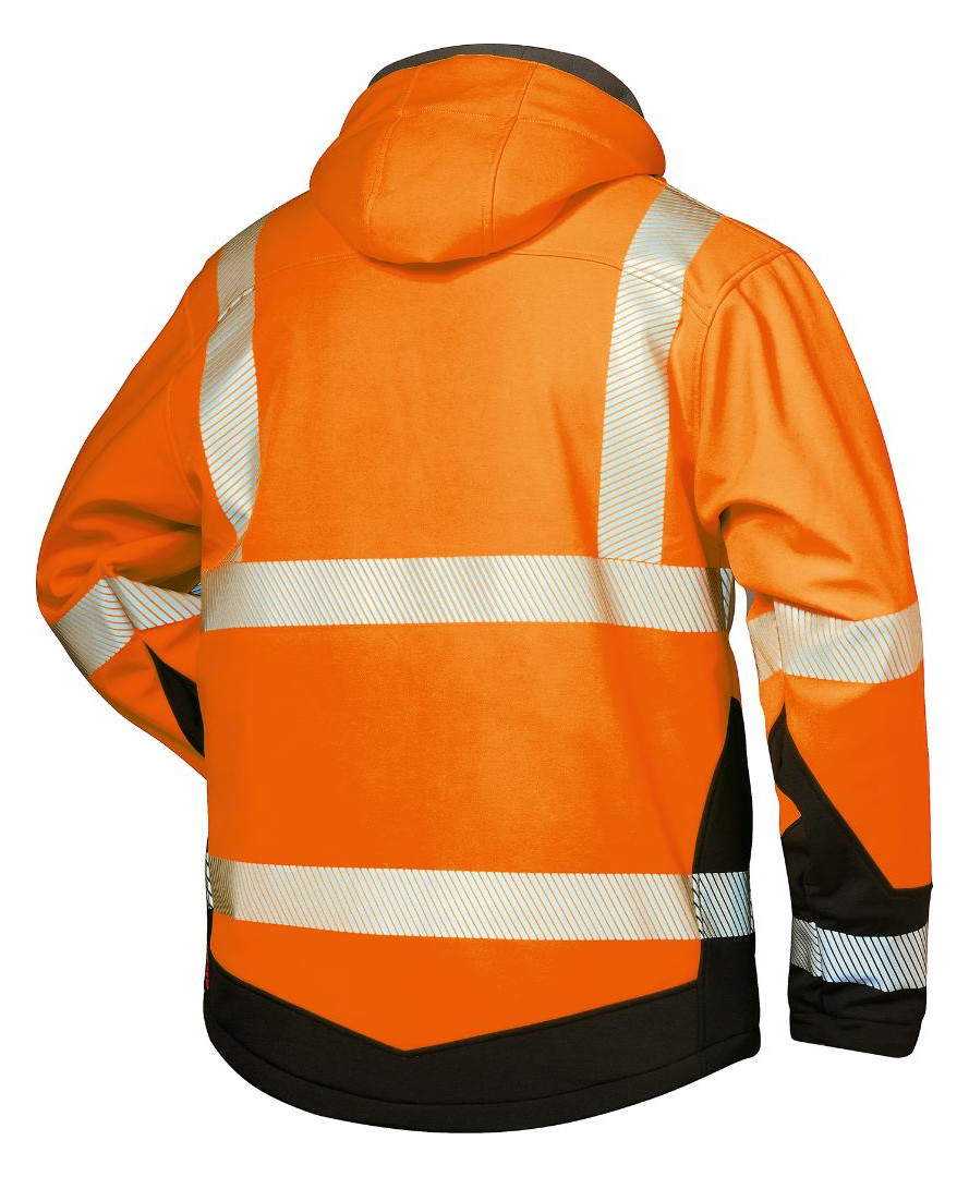 Bild Warnjacke Lukas, SoftshellGr. S, orange/schwarz-1