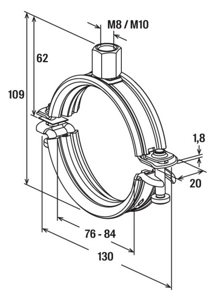 Bild Universalrohrschelle FRS-L 76-84 fischer-3