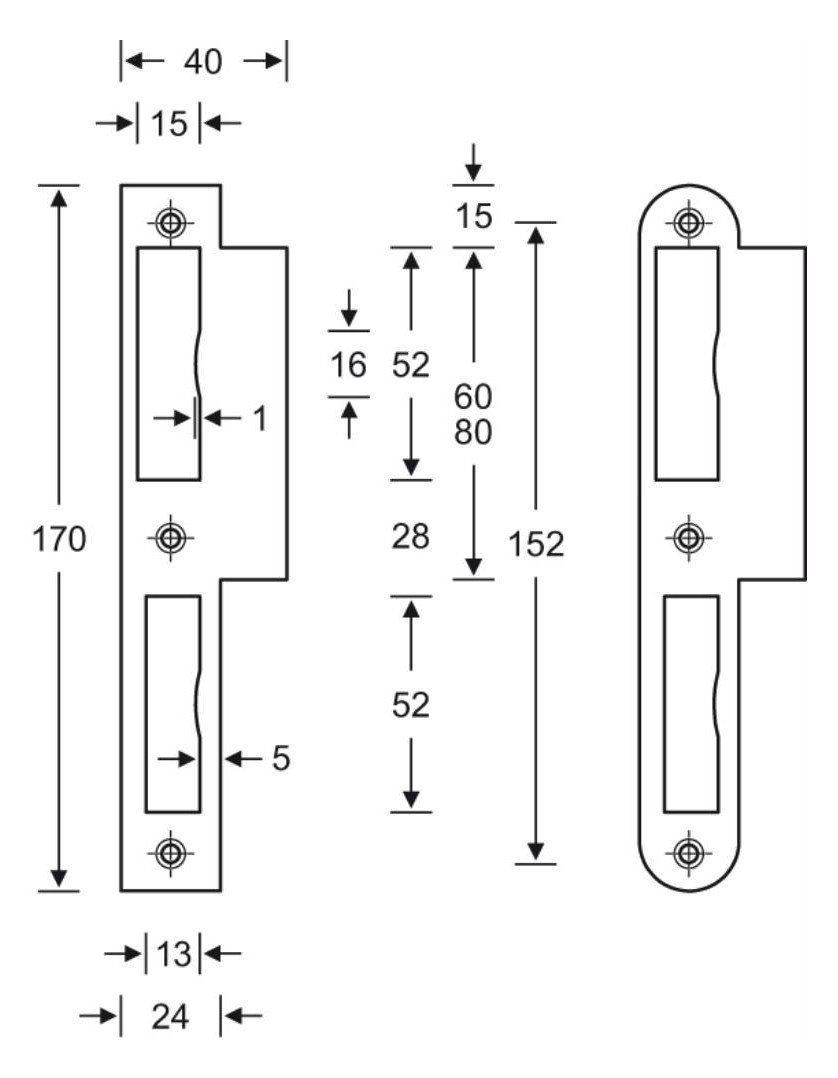 Bild Lappenschliessblech 170mm DIN R 24mm rund Nickel-silb SSF-1