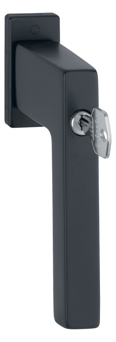 Bild Drehkipp-Fenstergriff, abschließbar, Austin 0769S/U959 100NM, gleichschließend, DIN Links-Rechts, 7/37mm, schwarz matt - HOPPE-0