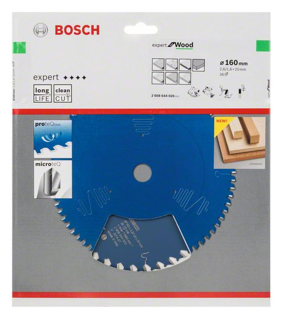Bild HM Kreissägeblatt 160x2,6x20mm Z36 W Bos ch Expert Wood - BOSCH-1