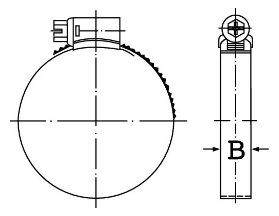 Bild Schlauchschelle DIN3017 W1, 9mm 10-16mm IDEAL-Schlemper-1