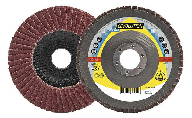 Bild Fächerschleifscheibe SMT 674 125x22,23mm ge wölbt K60 Keramikkorund K60 Klingspor-0