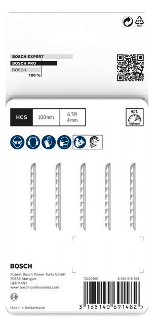 Bild Stichsägeblatt T 102 D Bosch VE à 5 Stück Clean for PP-2