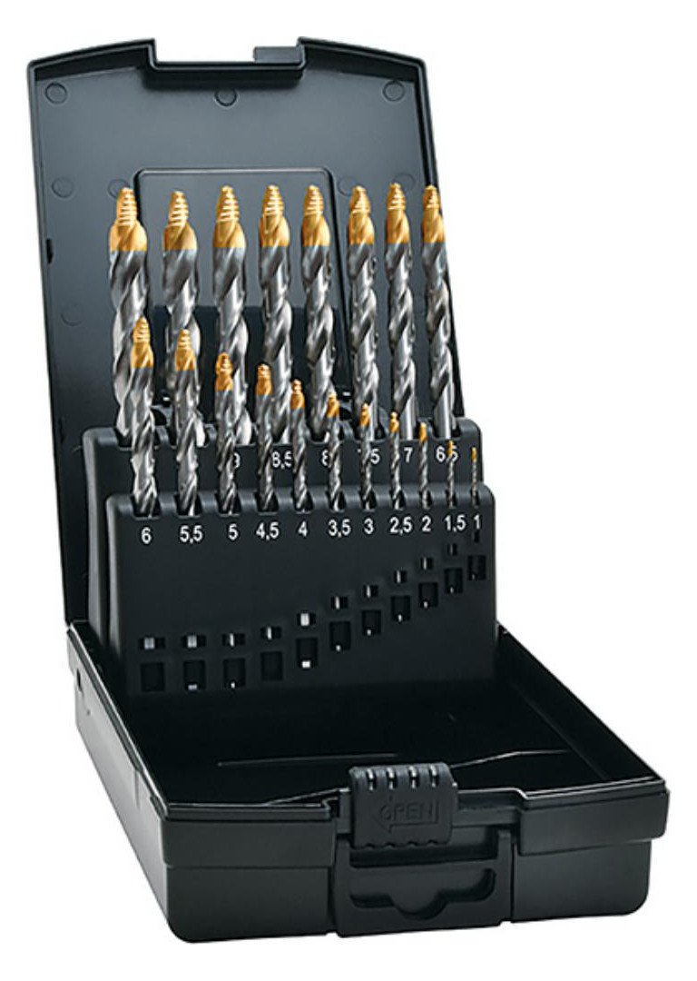 Bild Spiralbohrersatz HSS-G STEPTECH, 25-teil ig DIN338 118° Spitzenwinkel EXACT-1