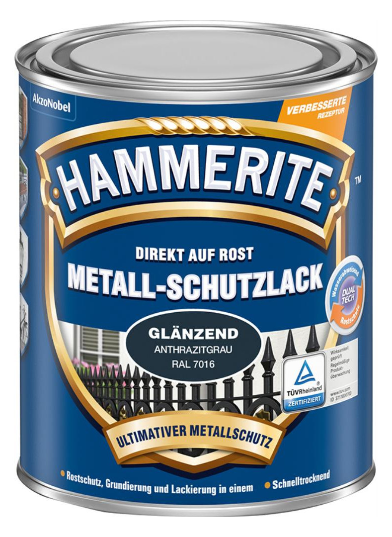 Bild Metall-Schutzlack GL 750 ml anthrazit - HAMMERITE-0
