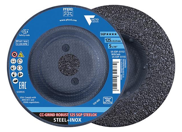Bild Schleifscheibe SGP CC-GRIND-ROBUST STEEL OX 125mm VICTOGRAIN Pferd - STEELOX-0