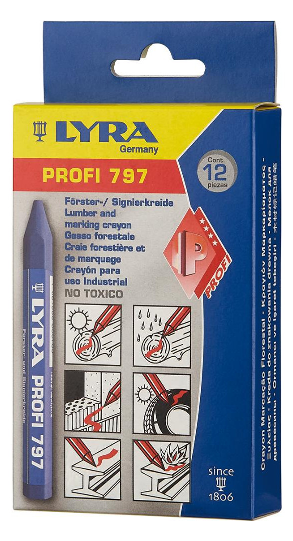 Bild Förster- und und Signierkreide 797 blau a12Stück LYRA-1