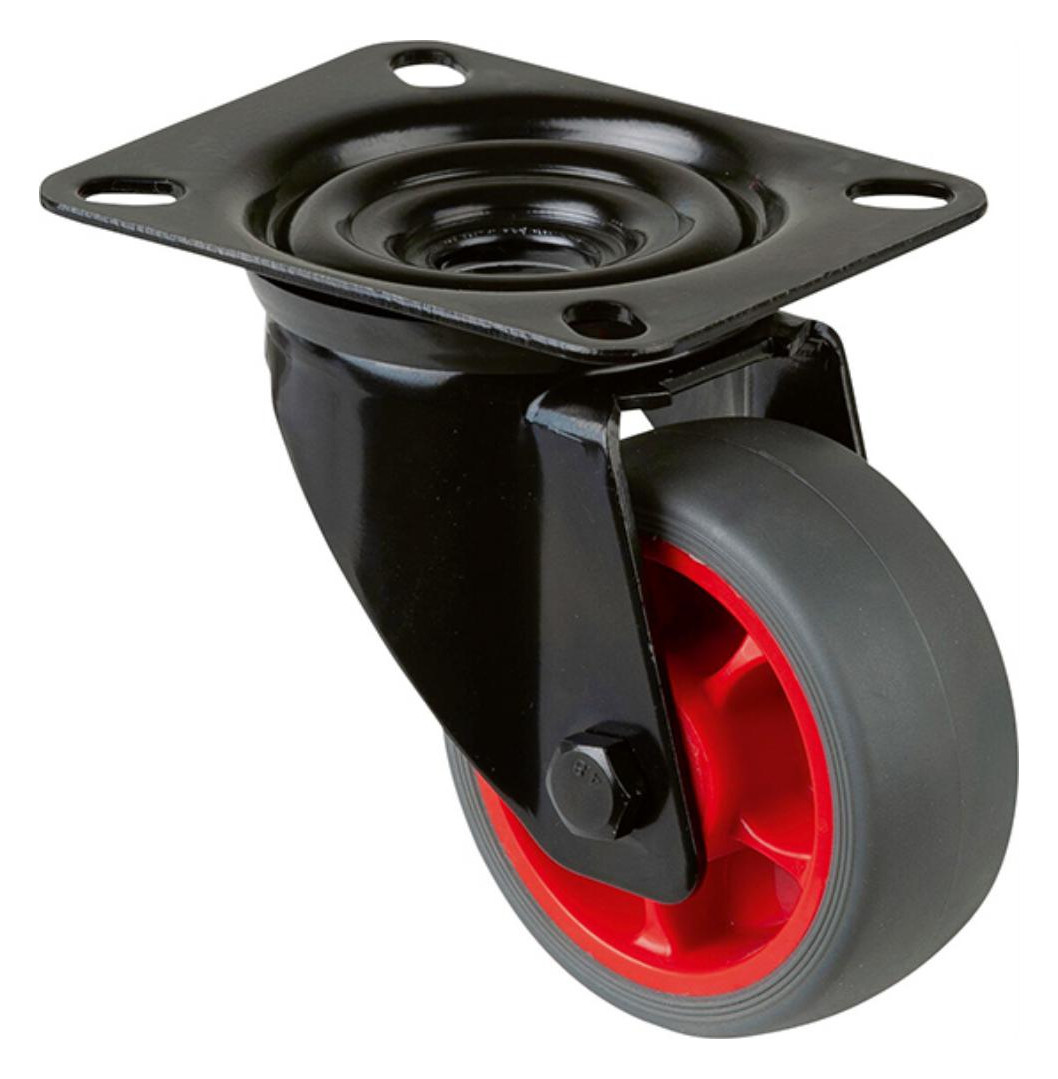 Bild Lenkrolle L800.B44.081.03 mit Platte,Ø 8 0 B 32mm,100kg TPR - n.a.-0