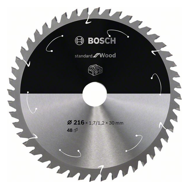 Bild HM-Kreissägeblatt 216x1,7/1,2x30 48Z WZ Bos VE à 1 Stück Standard Wood f Akkusäg - BOSCH-0