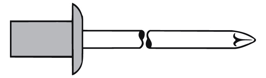 Bild Blindniet CAP Alu/VA Flachrundkopf 3,2x6,5mm GESIPA-8