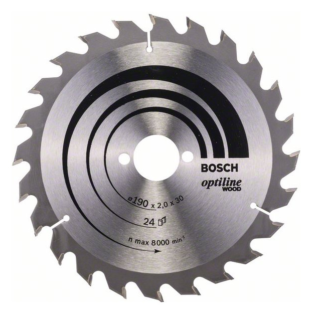 Bild HM-Kreissägeblatt 190x2/1,3x30 24Z WZ Bo sch VE à 1 Stück Optiline Wood - BOSCH-0