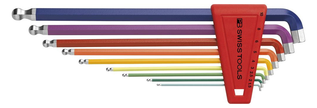 Bild Winkelschraubendreher- Satz im Kunststoffhalter 9-teilig 1,5-10mm 100Grad Rainbo - RAINBOW-0