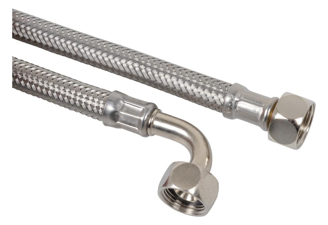 Bild Flex-Spülkasten-Anschluss 3/8""IG x 200 mm x 3/8""IG, einseitig 90° Winkel - KIRCHHOFF-0