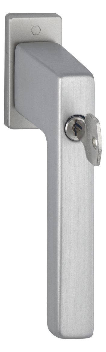 Bild Drehkipp-Fenstergriff, abschließbar, Austin 0769S/U959 100NM, gleichschließend, DIN Links-Rechts, 7/32mm, edelstahloptik matt - HOPPE-0