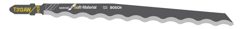 Bild Stichsägeblatt T313 AW Bosch VE à 3 Stüc k Special for Soft Material-0