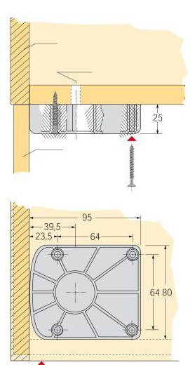 Bild Gleiter Universal zum Anschrauben - Hettich-1