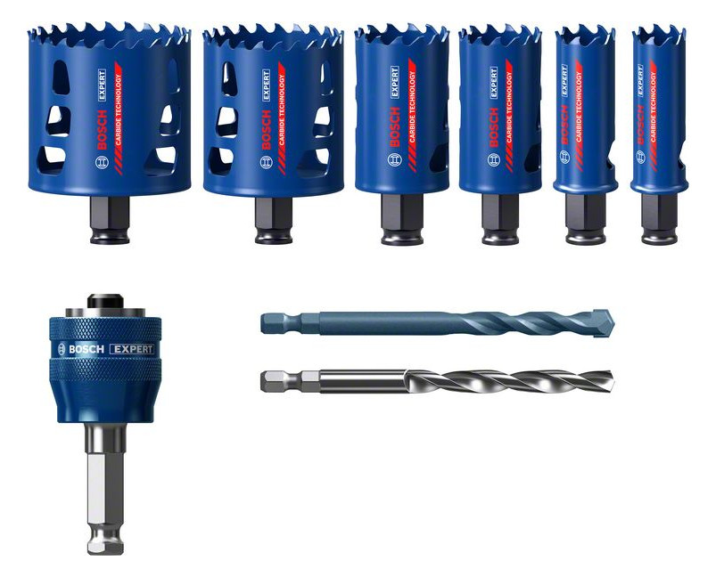 Bild Lochsägen-Set EXPERT 22/25/35/51/60/68mm Bosch 9-teilig ToughMaterial-3