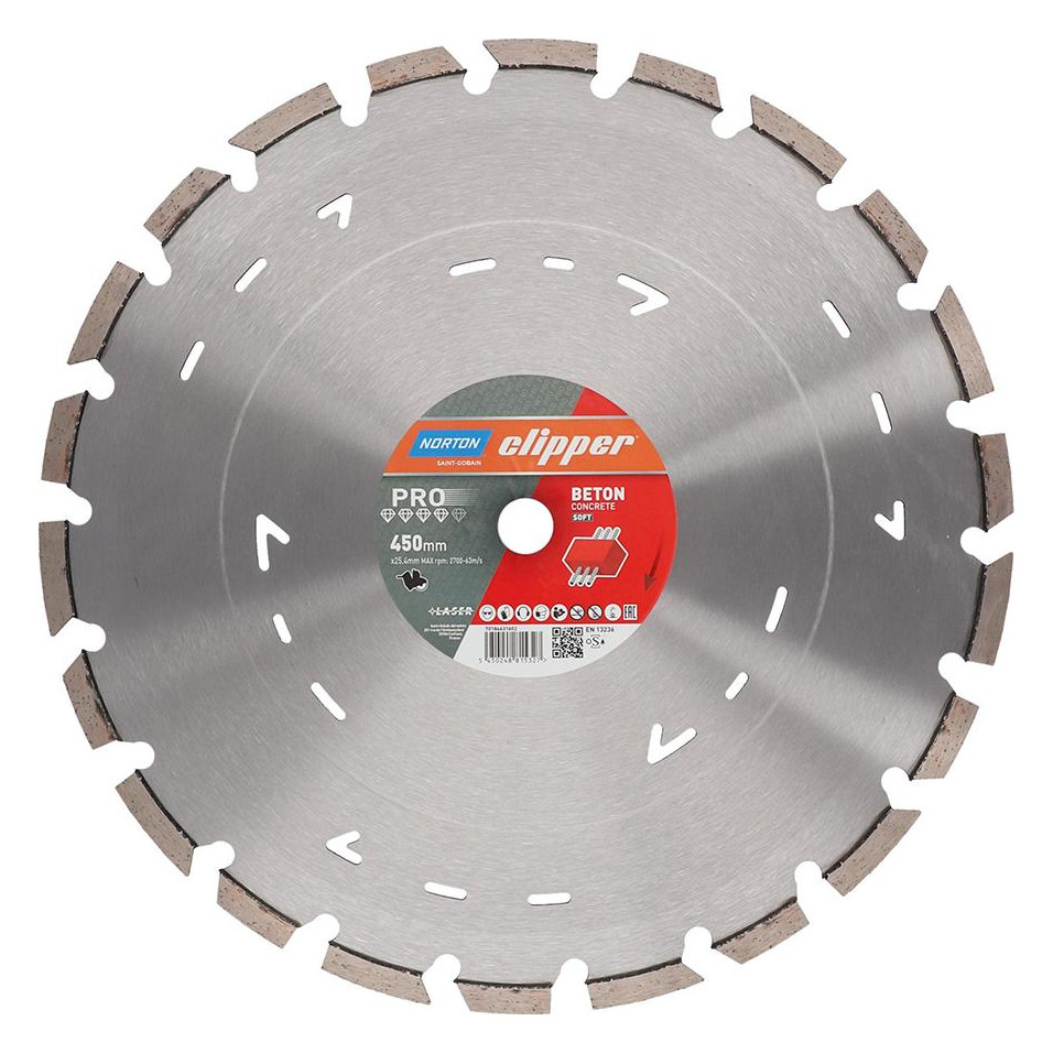 Bild Diamantscheibe Pro Beton Soft II Ø450x25 ,4mm 450X25,4 - Norton-0