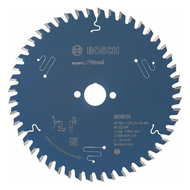 Bild Kreissägeblatt 160 x 20 x 1,8 mm 48 Expe rt for Wood BOSCH-0