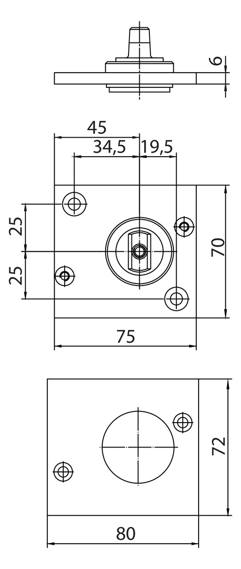 Bild Drehlager TS 137 B silberfarbig - GEZE-2