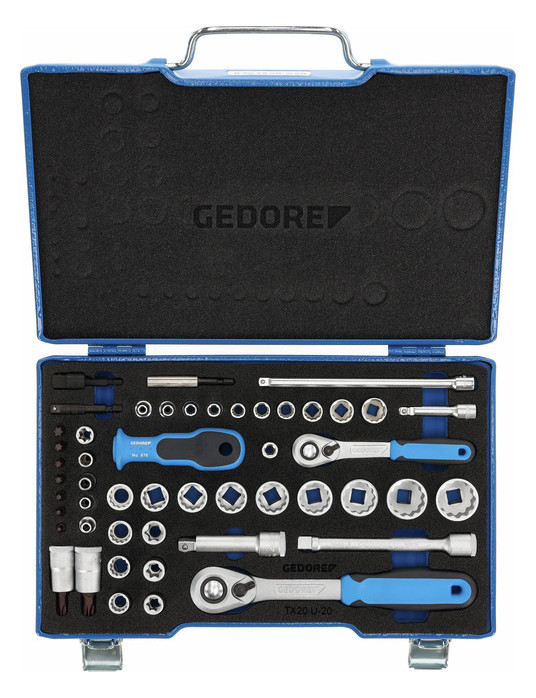 Bild Steckschlüssel-Garnitur 1/4""+3/8"" D30 TX20U-20 50-teilig Gedore-1