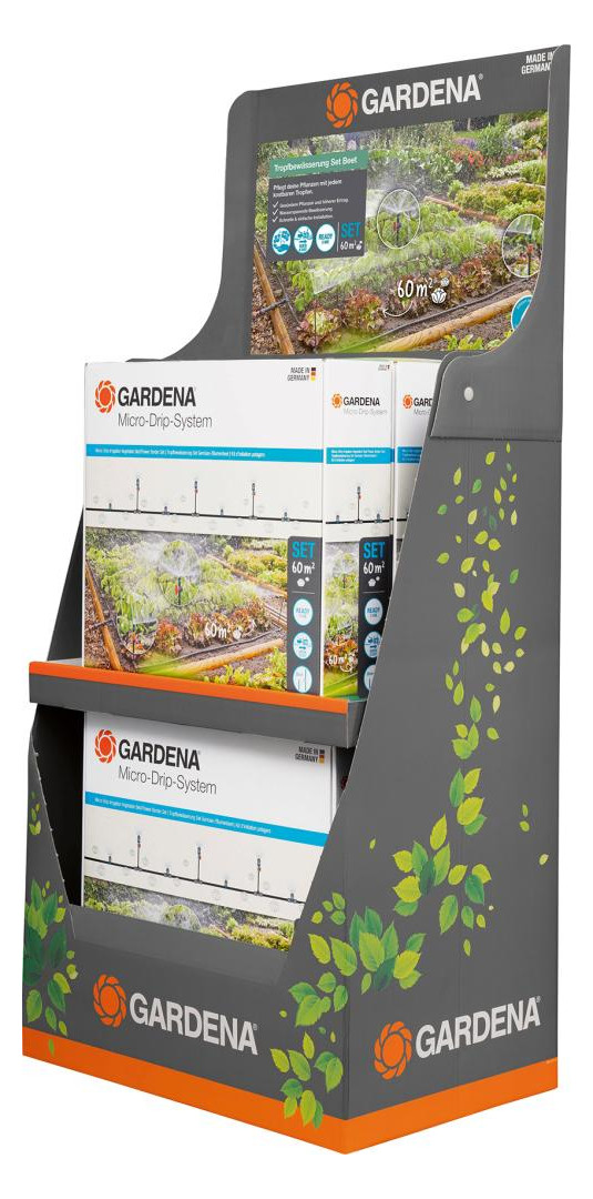 Bild Tropfwässerung-Set Gemüse-/umenet 60 m² Micro-Drip-System Dispay - Gardena-0