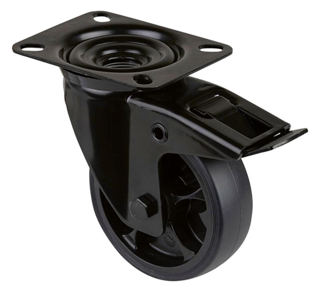 Bild Lenkrolle L820.B44.101.06 mit Platte,Ø 1 00 B 32mm,110kg TPR - n.a.-0
