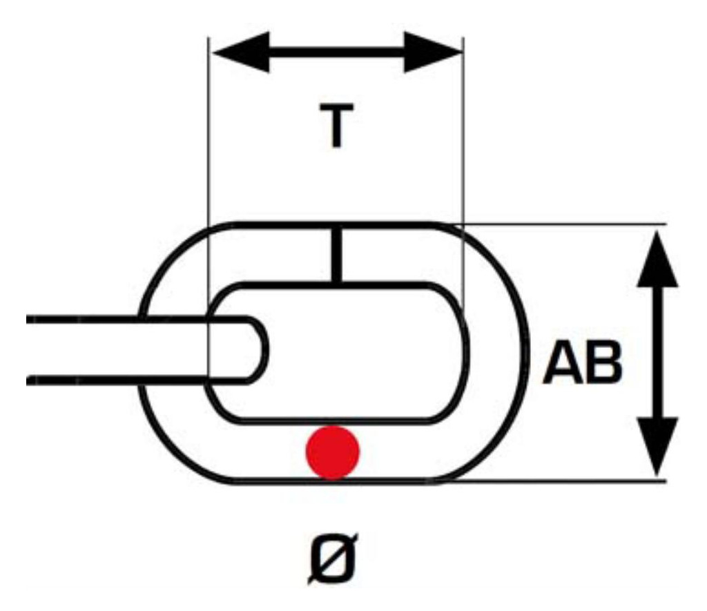 Bild Kunststoffkette rot-weiß 8 x 49 x 26,5-1