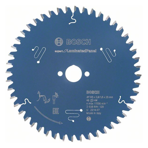 Bild HM-Kreissägeblatt 165x2,6/1,6x20 48Z WZ Bos VE à 1 Stück Expert für Laminated Pan - BOSCH-0