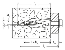 Bild Sicherheitsschraube 7 x 105 T Stahl,6.8,zn,Sechskantkopf,Antrieb:T30 - fischer-1