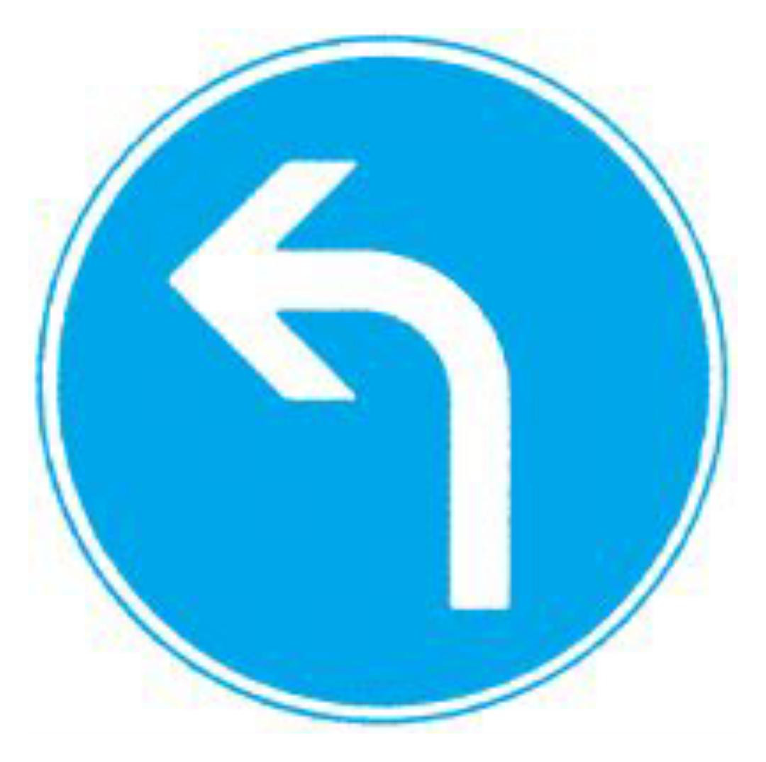 Bild VKZ.209-10 Ronde 600mm Fahrtrichtung lin ks RAL-Gütezeichen Folie RA2 - Neutral-0
