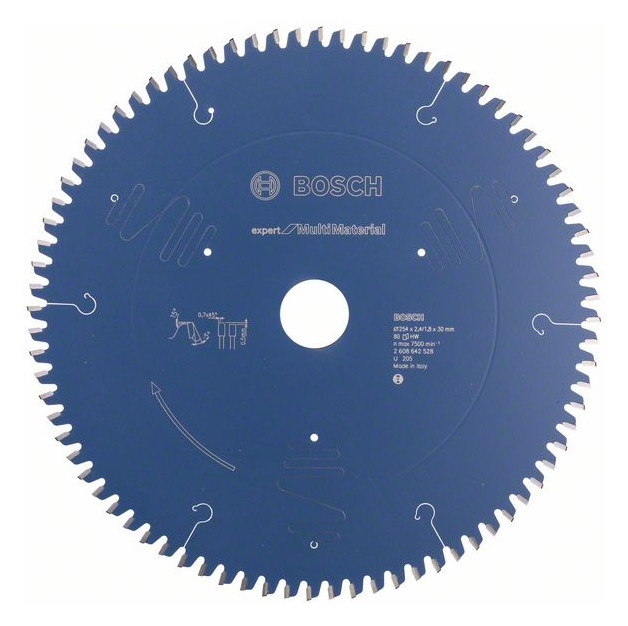 Bild HM-Kreissägeblatt 254x2,4/1,8x30 80Z TCG Bo VE à 1 Stück Expert f Multi Material - BOSCH-0
