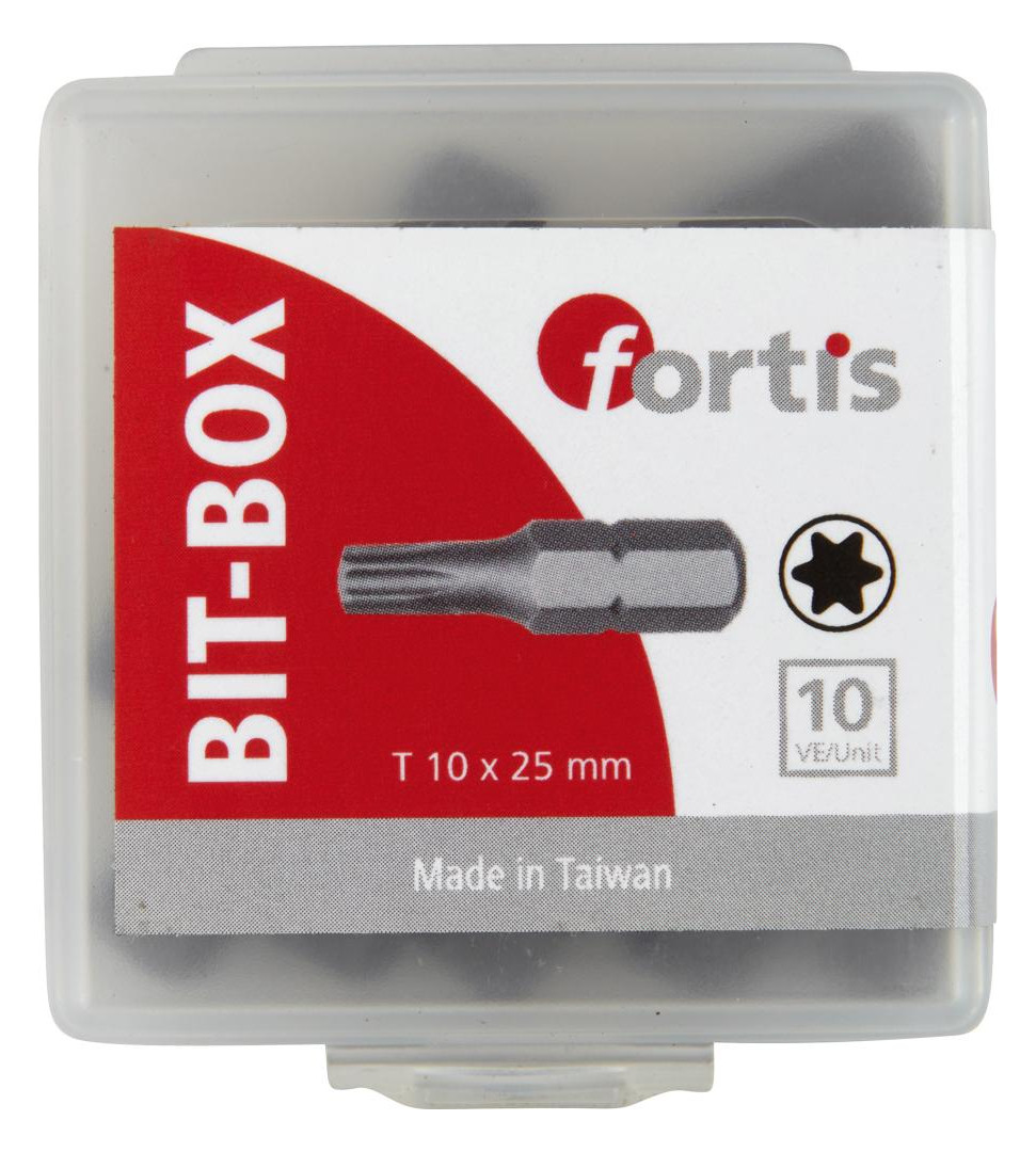 Bild Bit zähhart 1/4"" DIN3126 C6,3 T10x25mm 10er Pack FORTIS-0