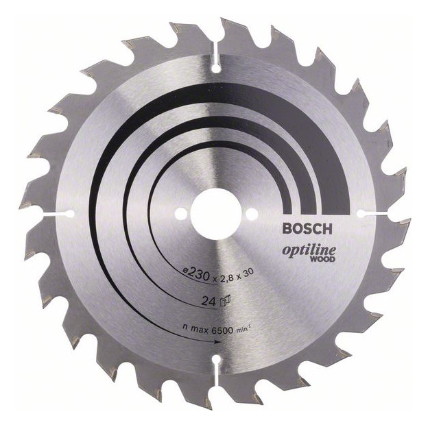 Bild HM-Kreissägeblatt 230x2,8/1,8x30 24Z WZ Bos VE à 1 Stück Optiline Wood - BOSCH-0