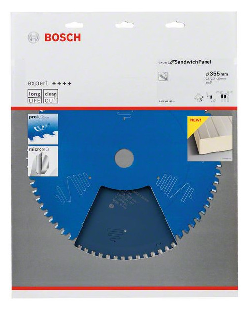 Bild HM-Kreissägeblatt 355x2,6/2,2x30 80Z Bosch VE à 1 Stück Expert for Sandwich Pane-1