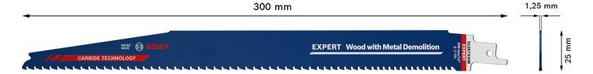 Bild Säbelsägeblatt EXPERT S 1267 XHM Bosch V E à 1 Stück Wood withMetal Demolition-2
