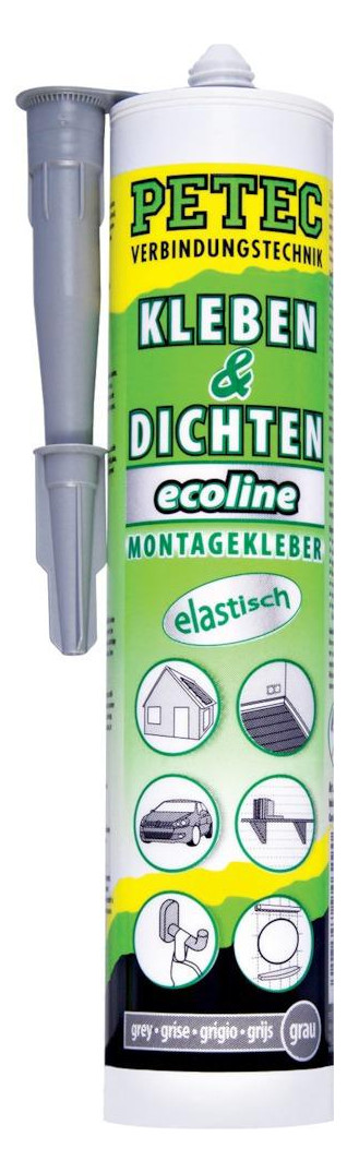 Bild Kleben + Dichten Ecoline 290 ml, grau - PETEC-0