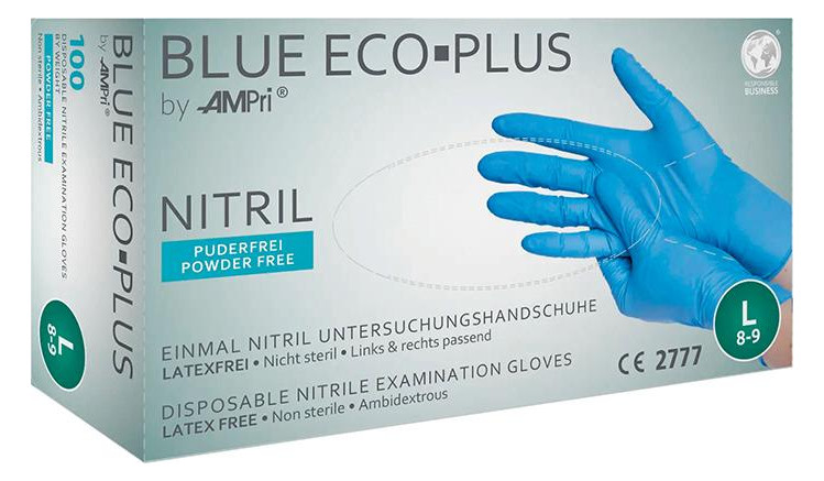 Bild Einweghandschuhe Nitril, BLUE ECO PLUS, puderfrei, Gr. S - n.a.-0