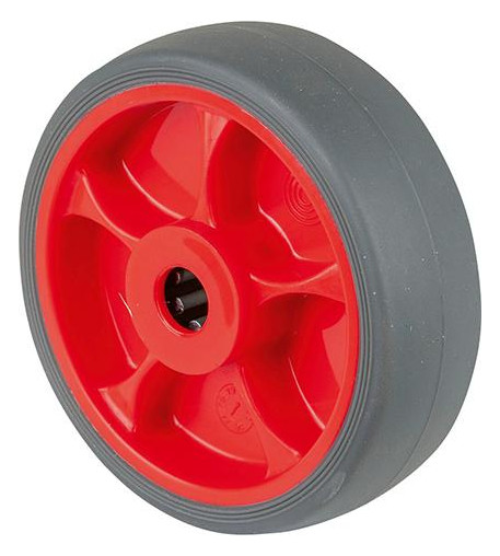 Bild Gummirad B44 Rad Ø 100,F003 grau,Achs Ø 12, 100kg - n.a.-0