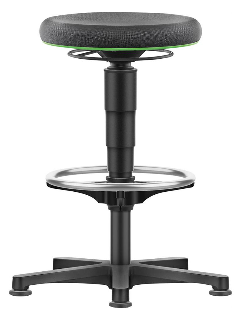 Bild Drehhocker Supertect Sitzhöhe 530 - 750 mm mit Gleiter und Fußring - BIMOS-0