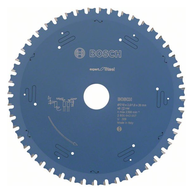 Bild HM-Kreissägeblatt 210x2/1,6x30 48Z HLTCG Bo VE à 1 Stück Expert f Steel - BOSCH-0