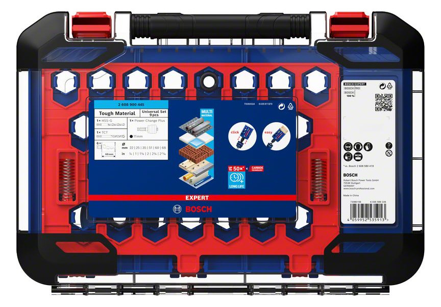 Bild Lochsägen-Set EXPERT 22/25/35/51/60/68mm Bosch 9-teilig ToughMaterial-0