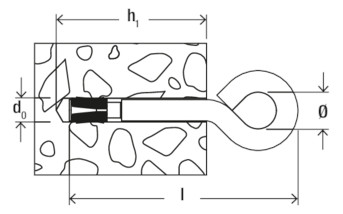 Bild Nagelanker FNA II 6x25 OE,zn Stahl,zn,mit Öse - fischer-3