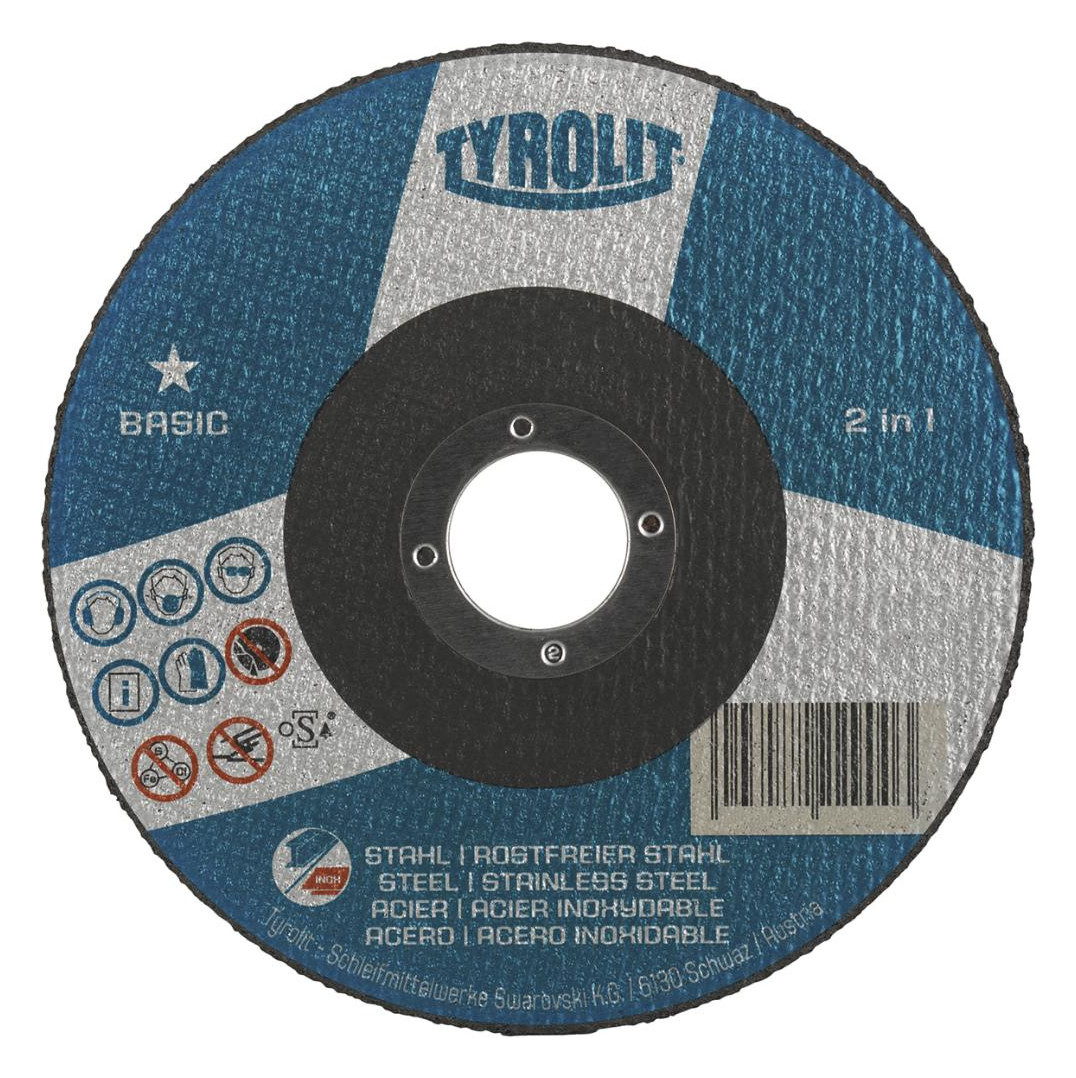 Bild Trennscheibe 2in1 BASIC 125 x 1,6 mm ger ade für Stahl/VA Tyrolit-0