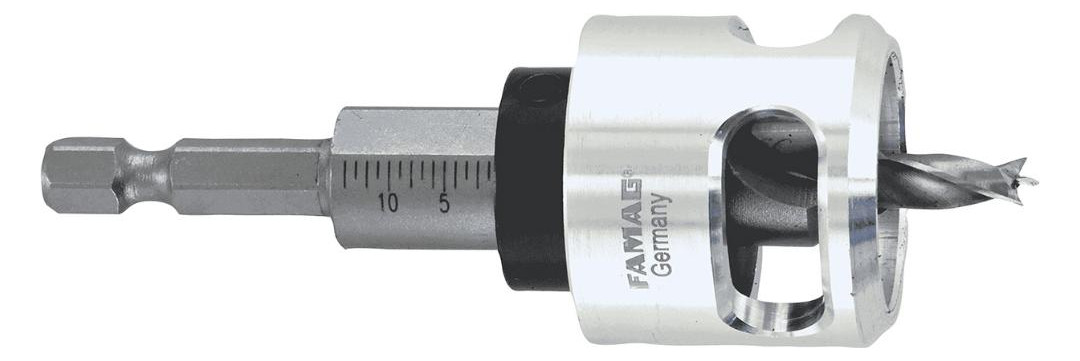 Bild HM-Bohrer-Senker-Satz 5mm mit Tiefenansc hlag für Terrassenbau Famag-0